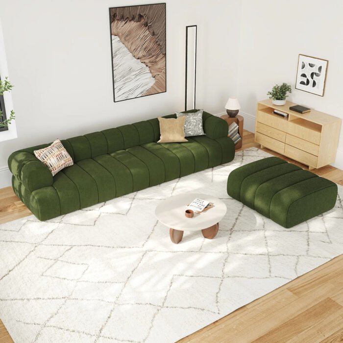 Canapé modulable Numbos 3 places + Pouf