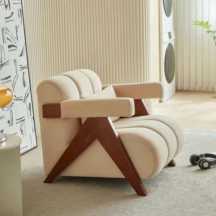 fauteuil bulky bois massif design scandinave moderne
