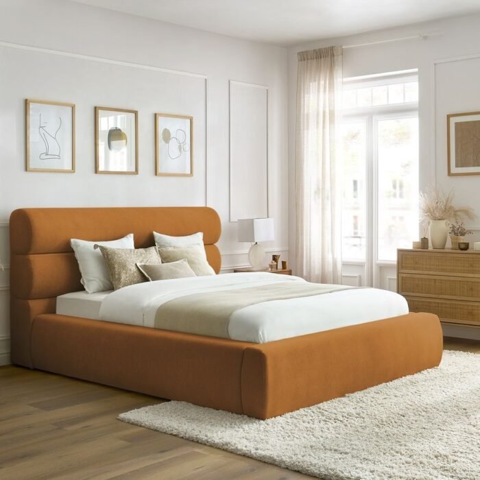 lit bumper capitonne moderne chambre design maroc