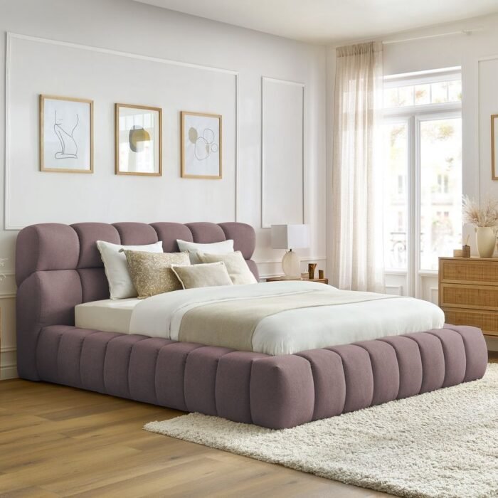 lit vetto capitonne moderne tissu chambre design