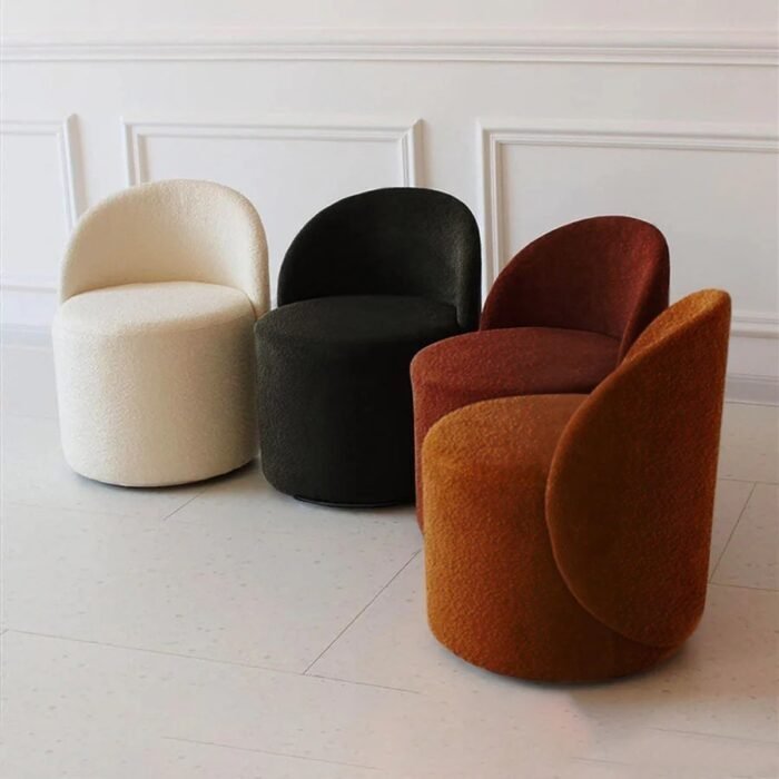Uoma – Fauteuil Design en Velours ou Bouclette